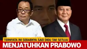 Said Didu Tak Setuju Jatuhkan Prabowo